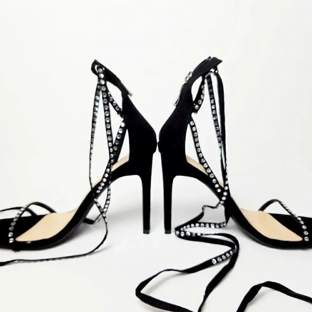 Sexy bebe Rhinestone Embellished size 9 Heels